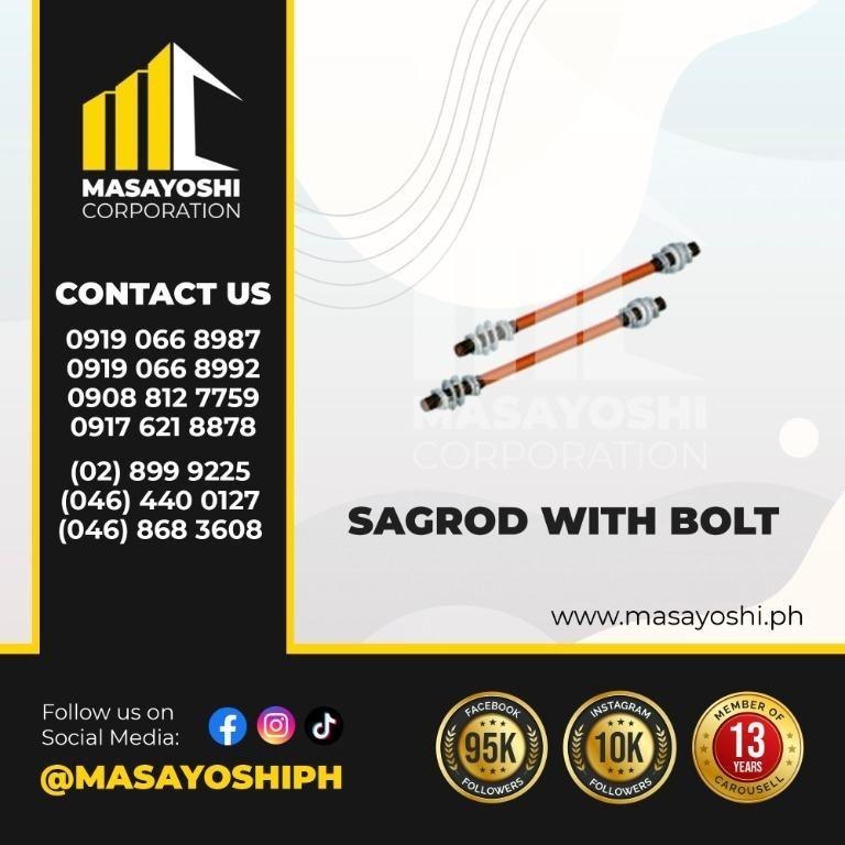 Sag rod with Bolts Tie Rod Bolts Roofing Rod Stud Bolt