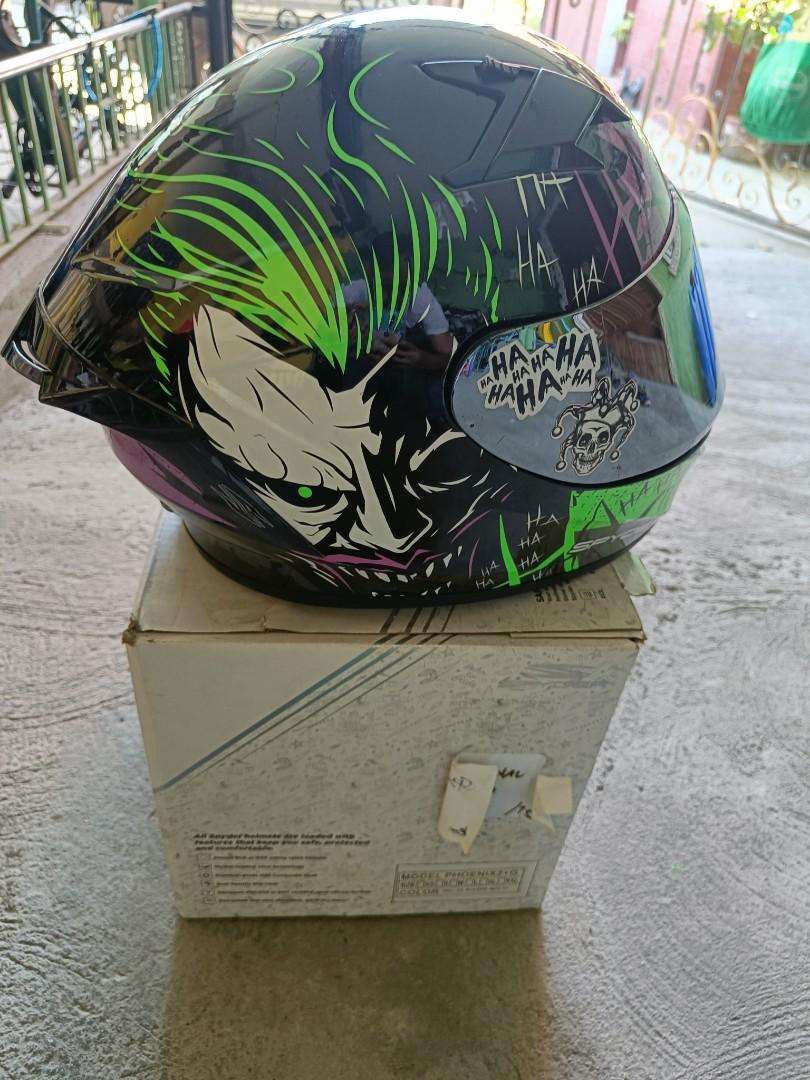 Spyder Phoenix Joker green Medium Helmet Motorbikes Motorbike