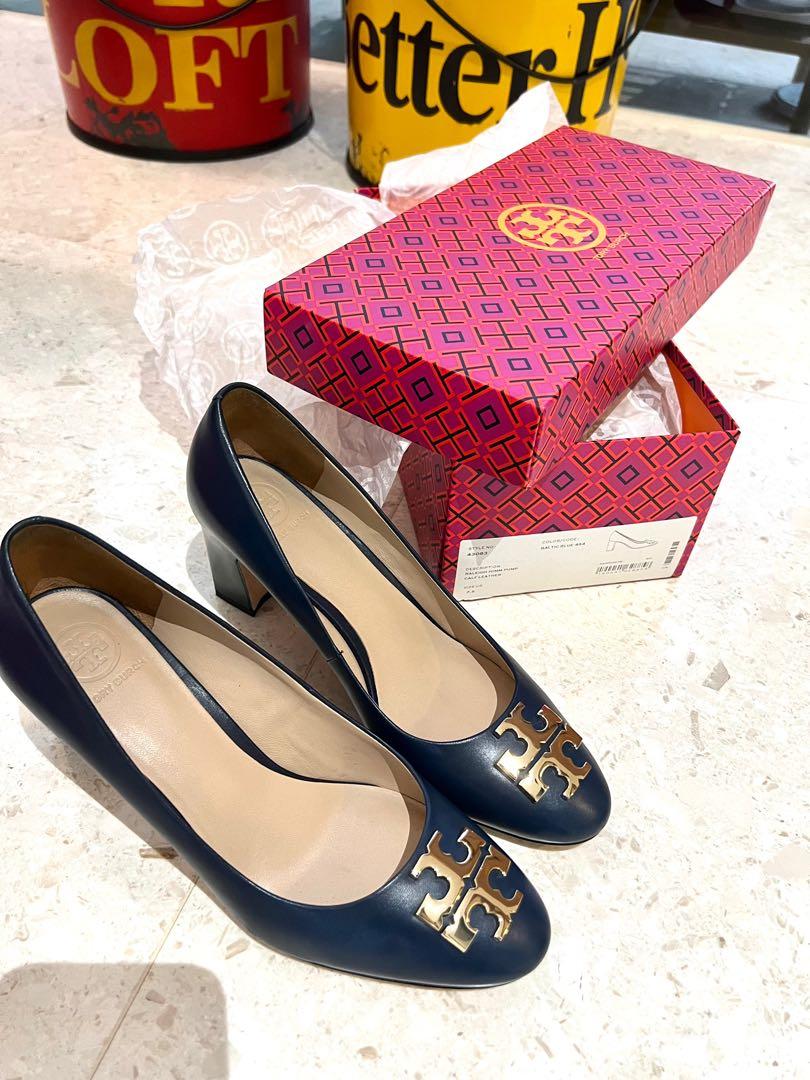 Flash Sale Tory Burch RALEIGH 40mm PUMP CALF Baltic Blue 454
