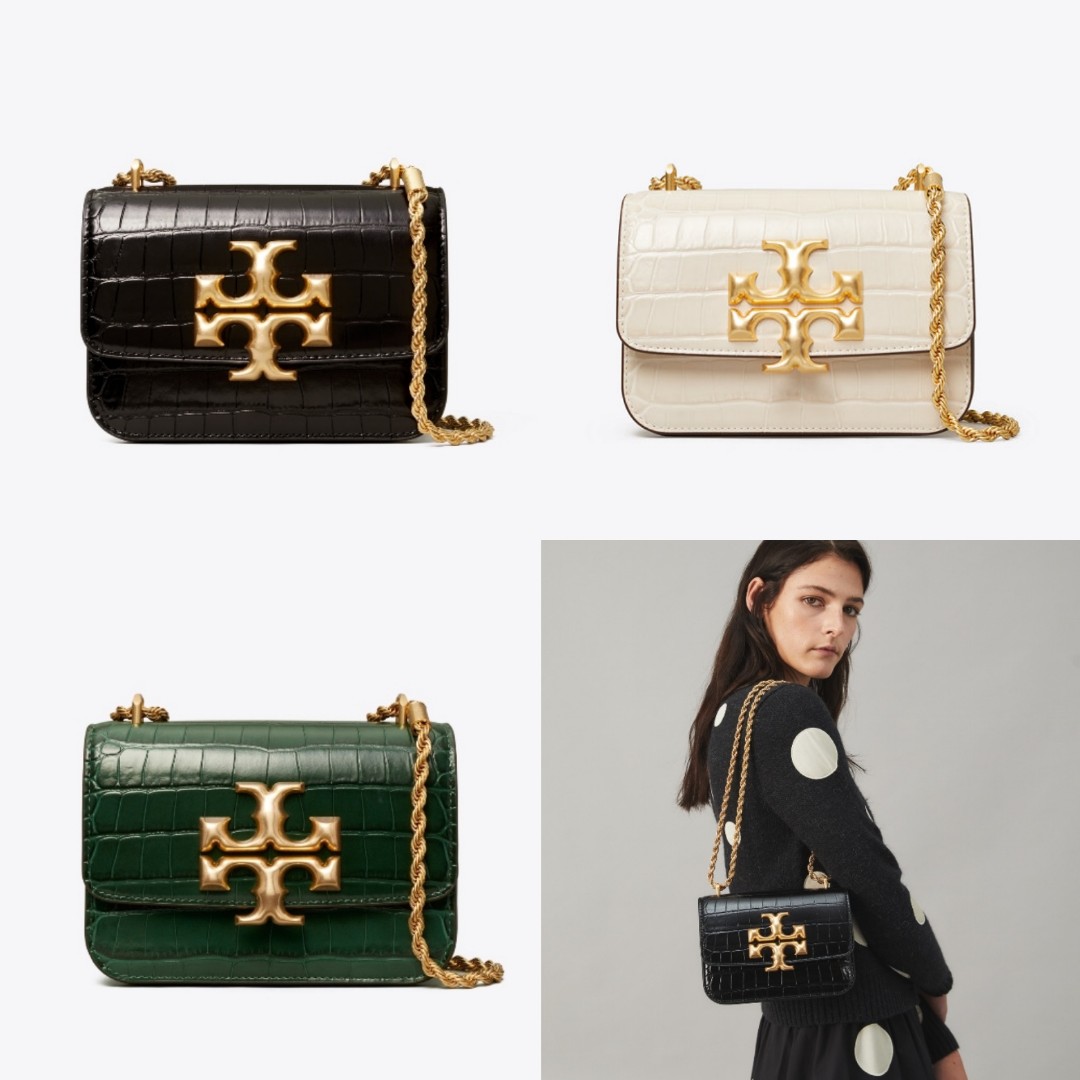 Tory burch croc embossed bag sale