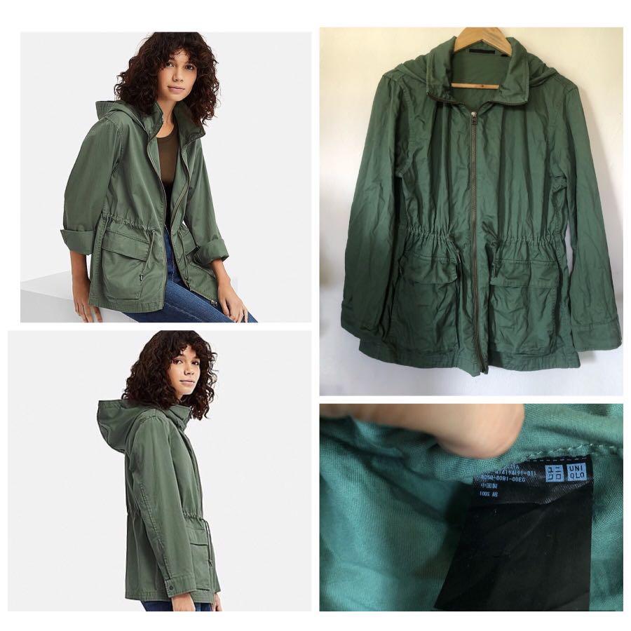 Uniqlo army green jacket hotsell