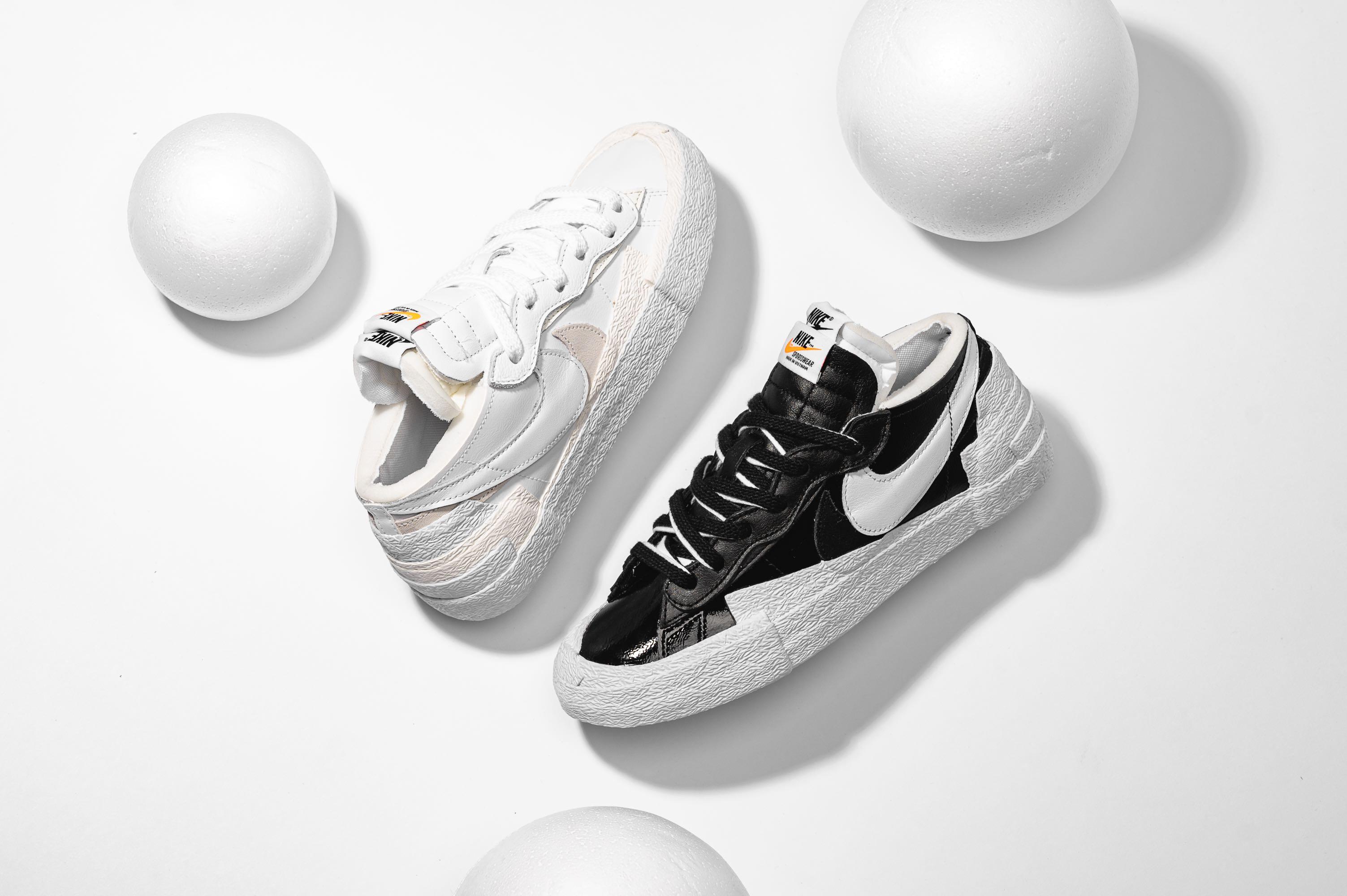 the sacai x nike blazer low