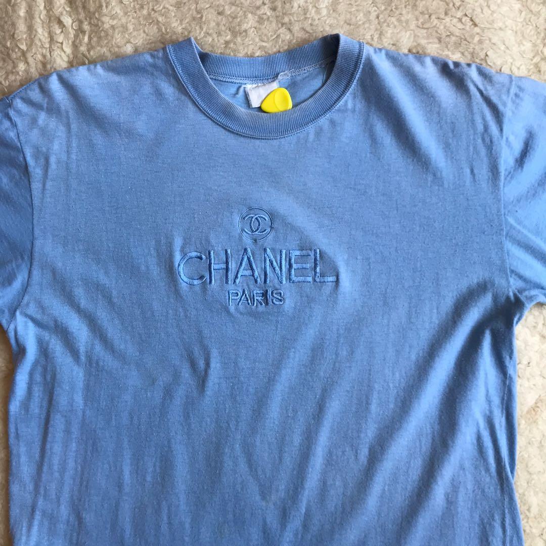 Vintage 90's chanel bootleg embroidery logo tee, Men's Fashion, Tops &  Sets, Tshirts & Polo Shirts on Carousell