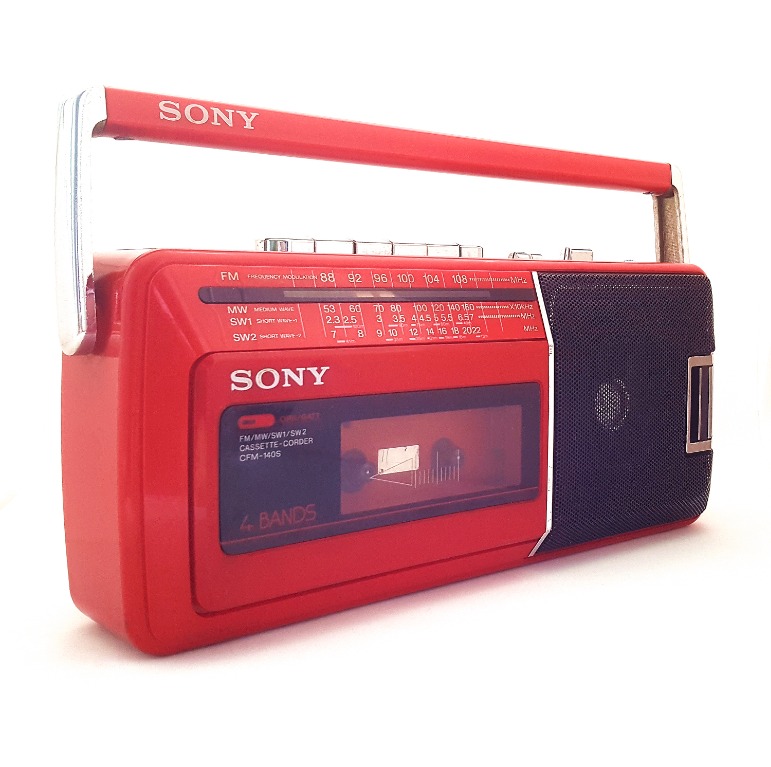 Lecteur Cassette Toshiba RT-140S Boombox Vintage - Argent - Occasion (à Réviser, Courroie à Changer)