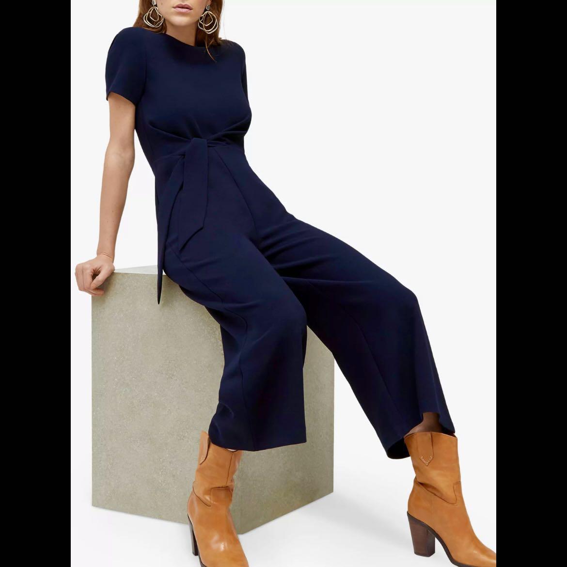 Warehouse side sales knot jumpsuit