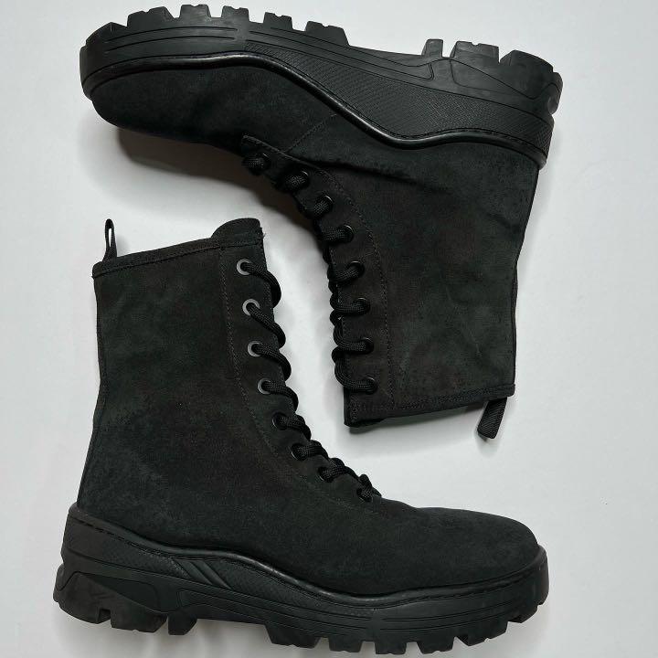 Yeezy Season 6 2018 Thick Suede Combat Boots, Men'S Fashion, Footwear, Boots  On Carousell