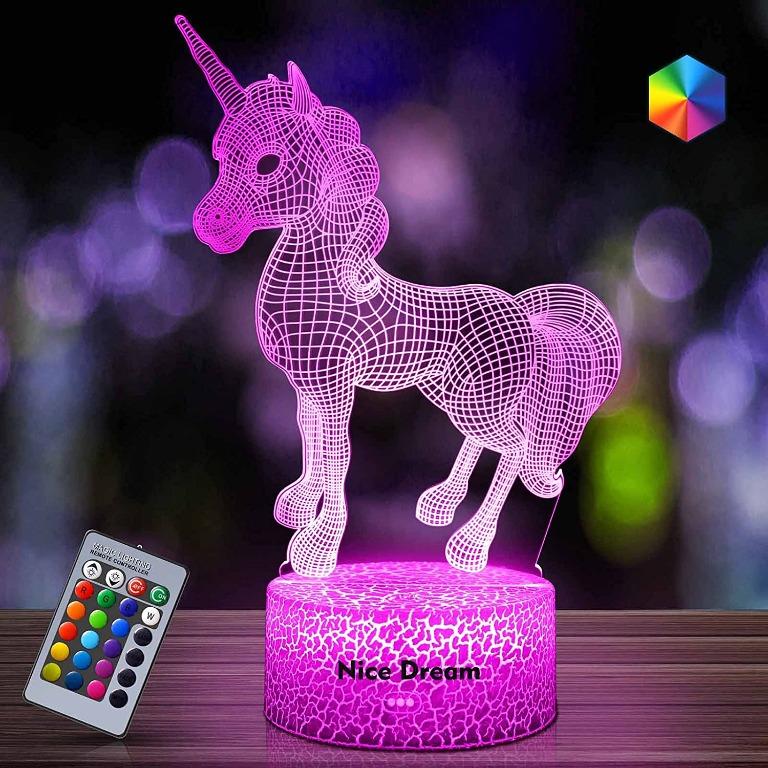 Color changing unicorn night clearance light