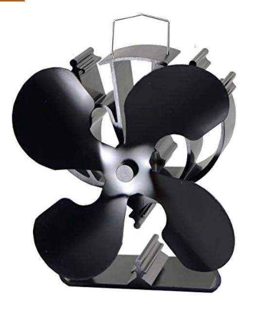 4-Blade Heat Powered Stove Fan for Wood / Log Burner/Fireplace increases  80% more warm air than 2 blade fan, TV u0026 Home Appliances, Kitchen  Appliances, Ovens u0026 Toasters on Carousell
