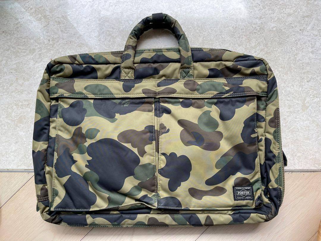 A BATHING APE × PORTER 1st CAMO 3WAY TANKER BRIEFCASE, 男裝, 袋