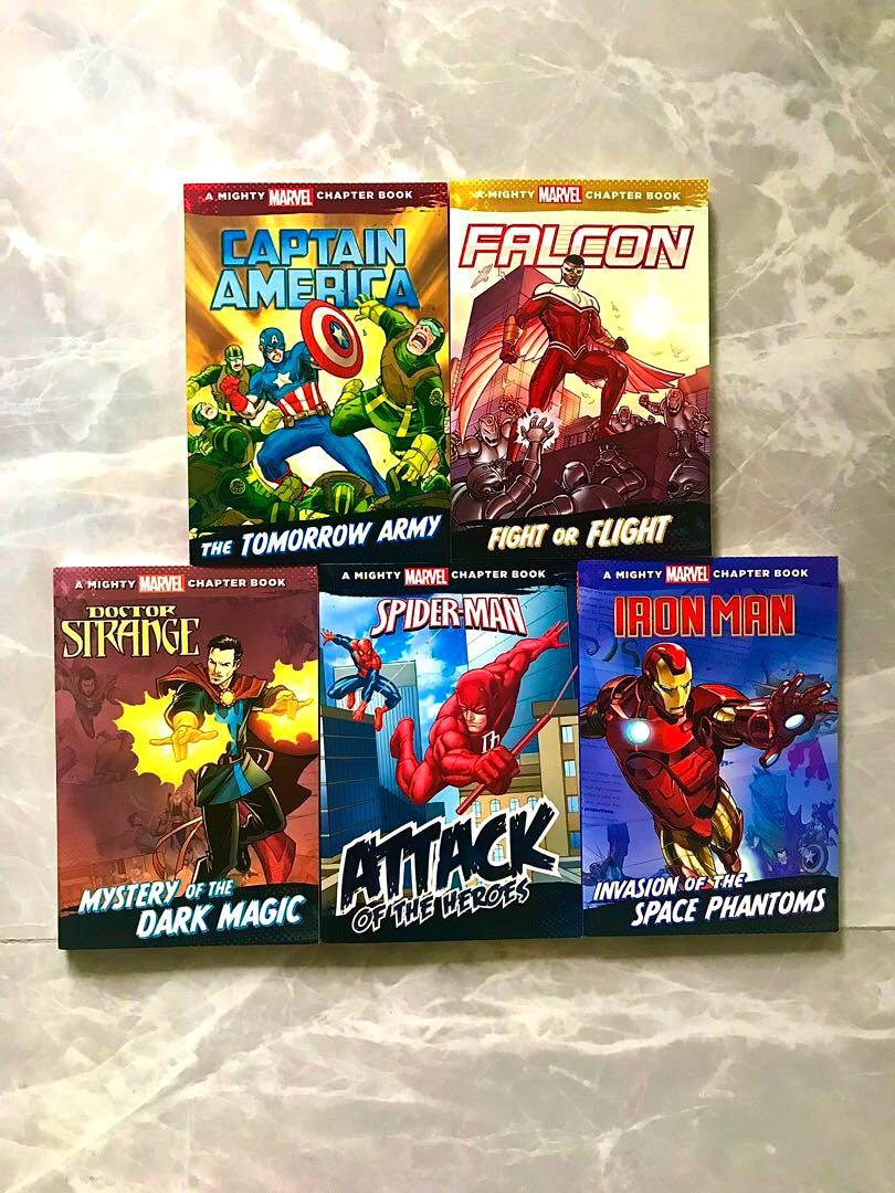 A Mighty Marvel Chapter Book Scholastic Set Of 5 Books Hobbies Toys Books Magazines Children S Books On Carousell