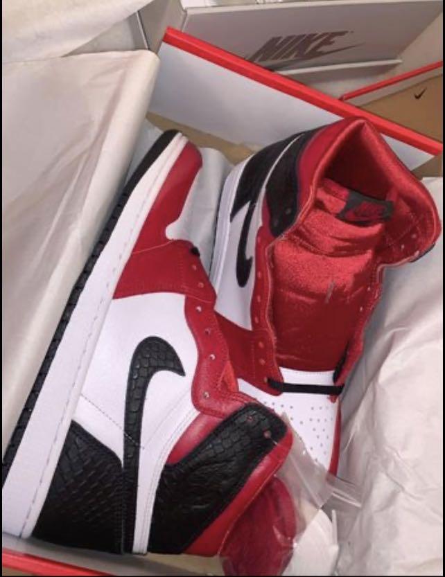 Air Jordan 1 Retro High 'Satin Snake Chicago' (Women's) NIKE size 8.5 (Category: Women's Shoes) located in Melbourne. Submitted by jayy. (Listing ID 1153157567, Image 1). Description: Brand New & Authentic Size 8.5 Purchase directly from Nike Condition is New with box. Sent with Australia Post Standard Large Box/Satchel with Tracking. Brand New, Never tried on or come out of the box! Perfect condition Box..