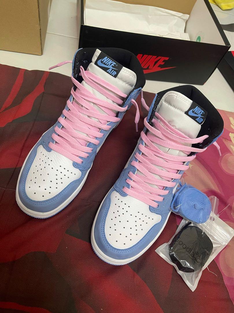 jordan 1 unc pink laces