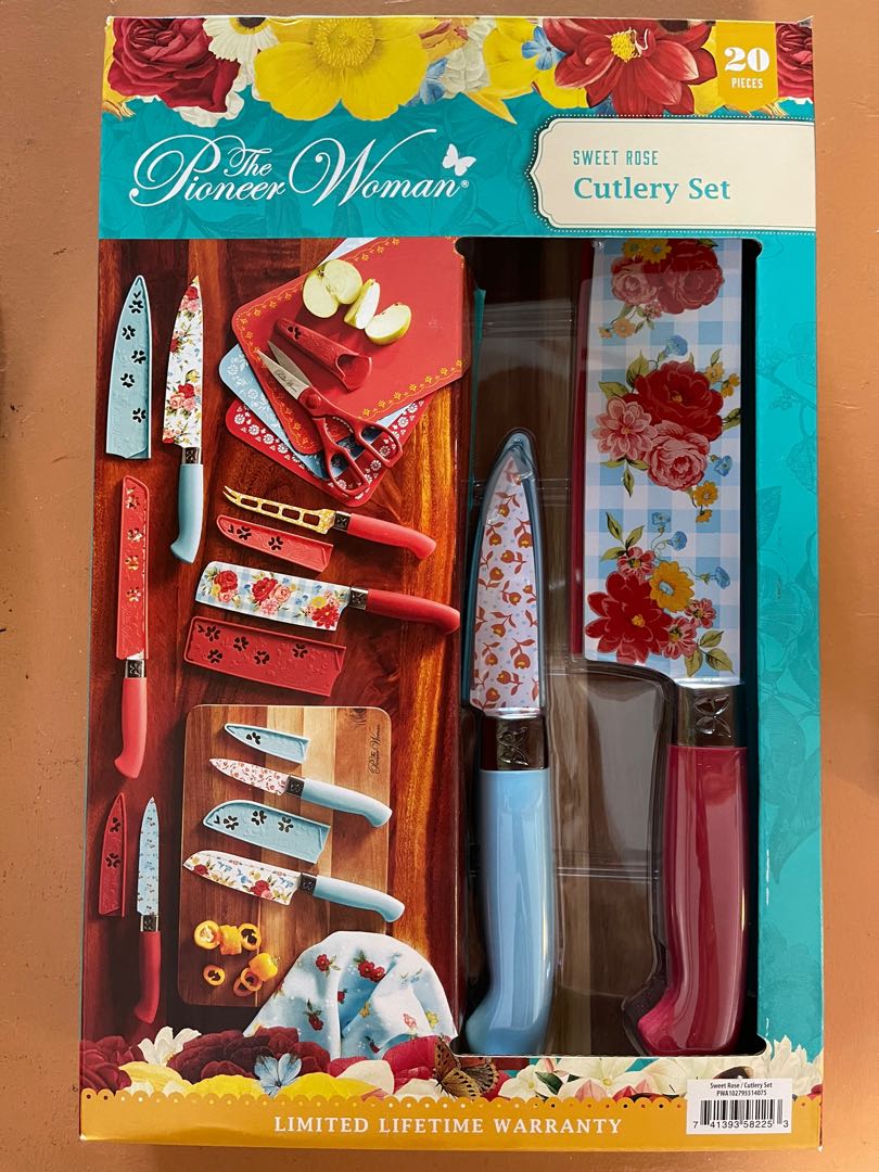 Authentic Pioneer Women Knife Set (Sweet Rose), Furniture & Home Living