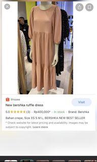 Bershka pink long dress
