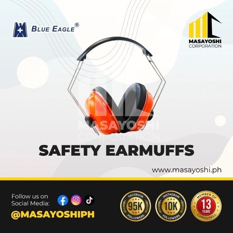 Best Safety Earmuffs EM66, Noise Reduction, Ear Protection, Blue Eagle