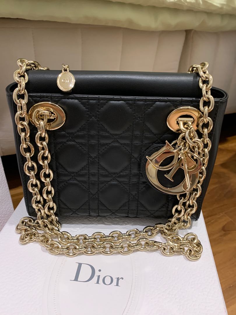 Lady dior double chain bag store
