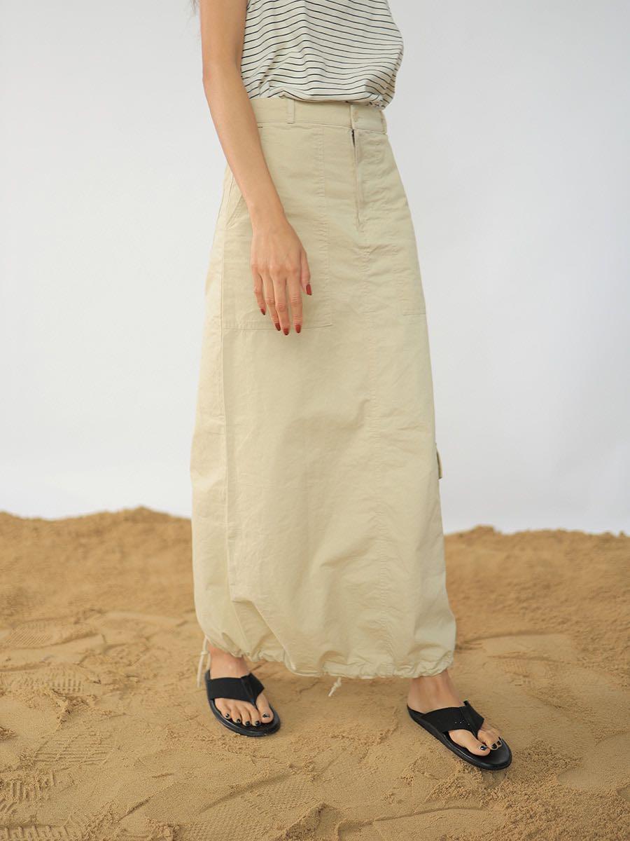 Drawstring hem skirt cheap