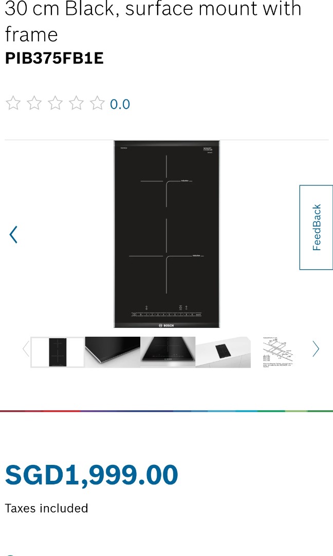 Bosch Induction hob (warranty), TV & Home Appliances, Kitchen