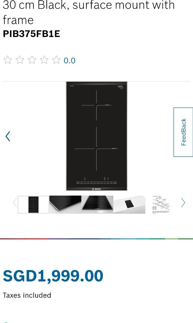 Bosch Induction hob (warranty), TV & Home Appliances, Kitchen