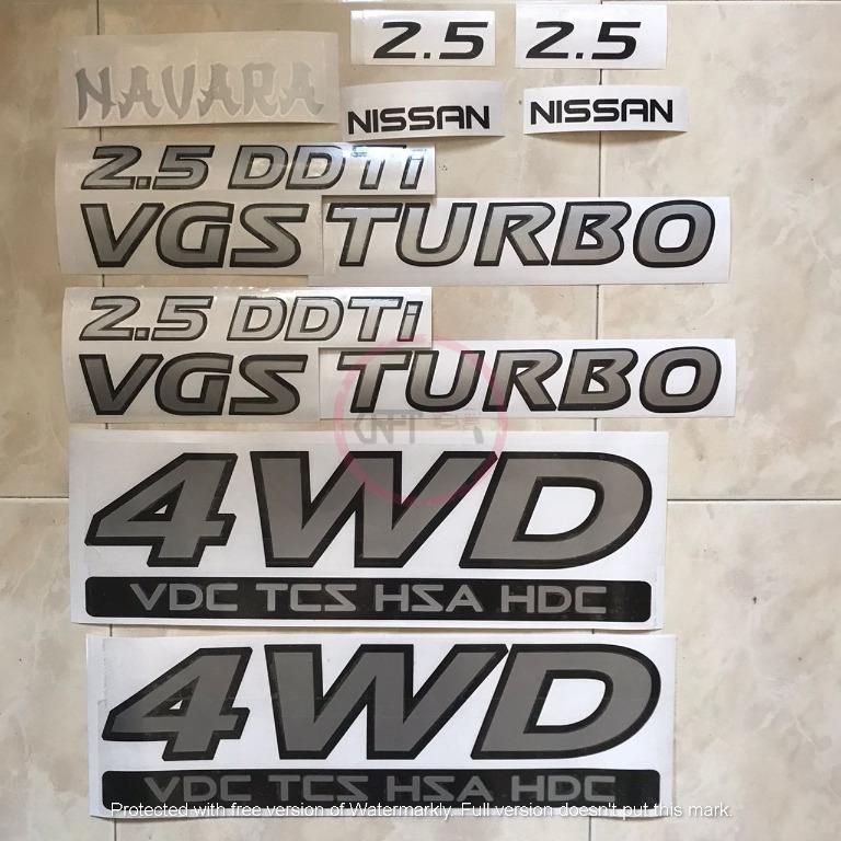 CFS254 NISSAN NAVARA NP300 4WD VDC TCS HSA HDC Logo 2.5 DDTi VGS Turbo ...