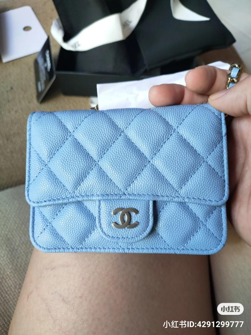 Chanel Tiffany blue woc, Luxury, Bags & Wallets on Carousell