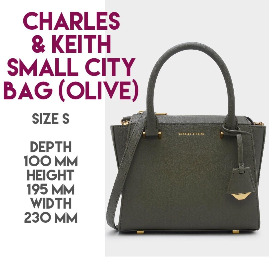 Charles Keith Small City Bag Olive Women s Fashion Bags Wallets Cross body Bags on Carousell