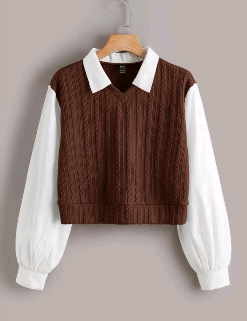 2 in 1 sweater blouse deals