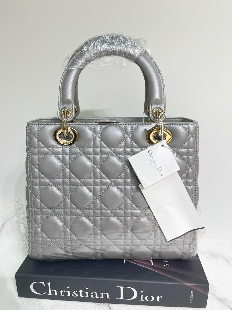 lady dior medium grey