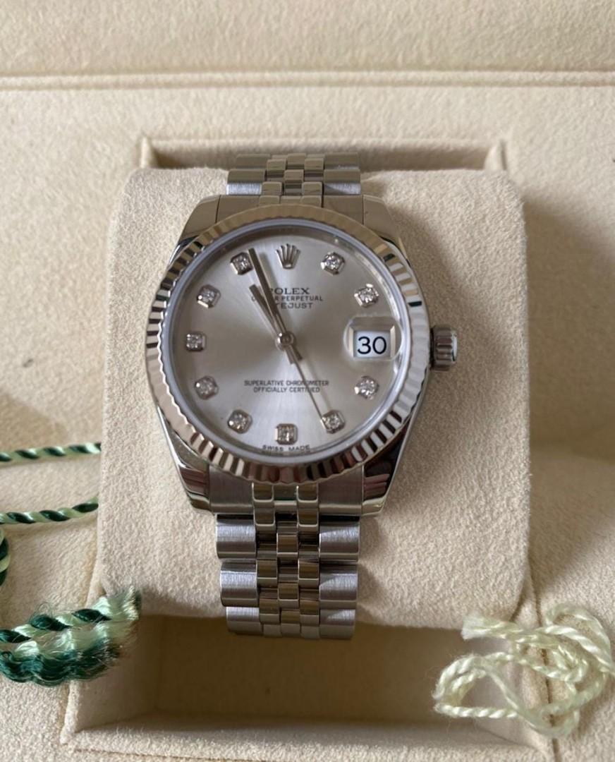Fast Sale Rolex 31mm Silver Diamond 