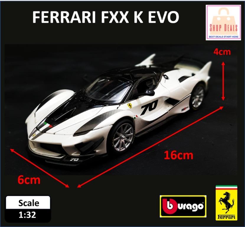 Ferrari Fxx k Evo Bburago Racing Hyper Car Models Die Cast Scale 1