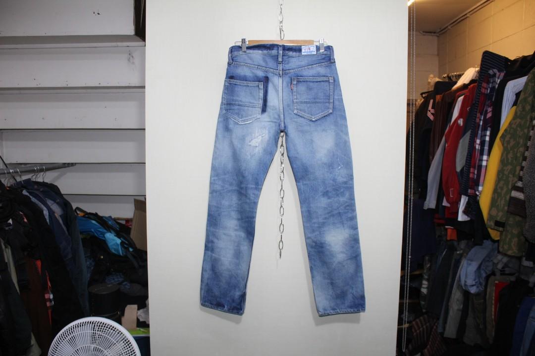 Fundamental fdmtl (Category: Jeans) located in Makati City. Submitted by thegoods_mnl (Listing ID 1153256485, Image 2). Description: 9/10 or better size 30 straight cut made in japan crazy details check dimensions on the photos thegoods_mnl on instagram.