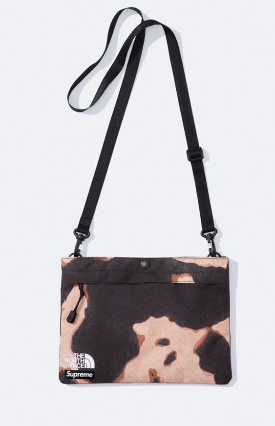 FW21 The North Face TNF x Supreme Bleached Denim Print Shoulder Sling