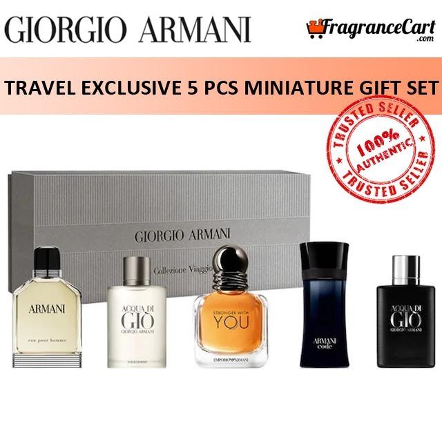 Mens armani mini fragrance set hot sale
