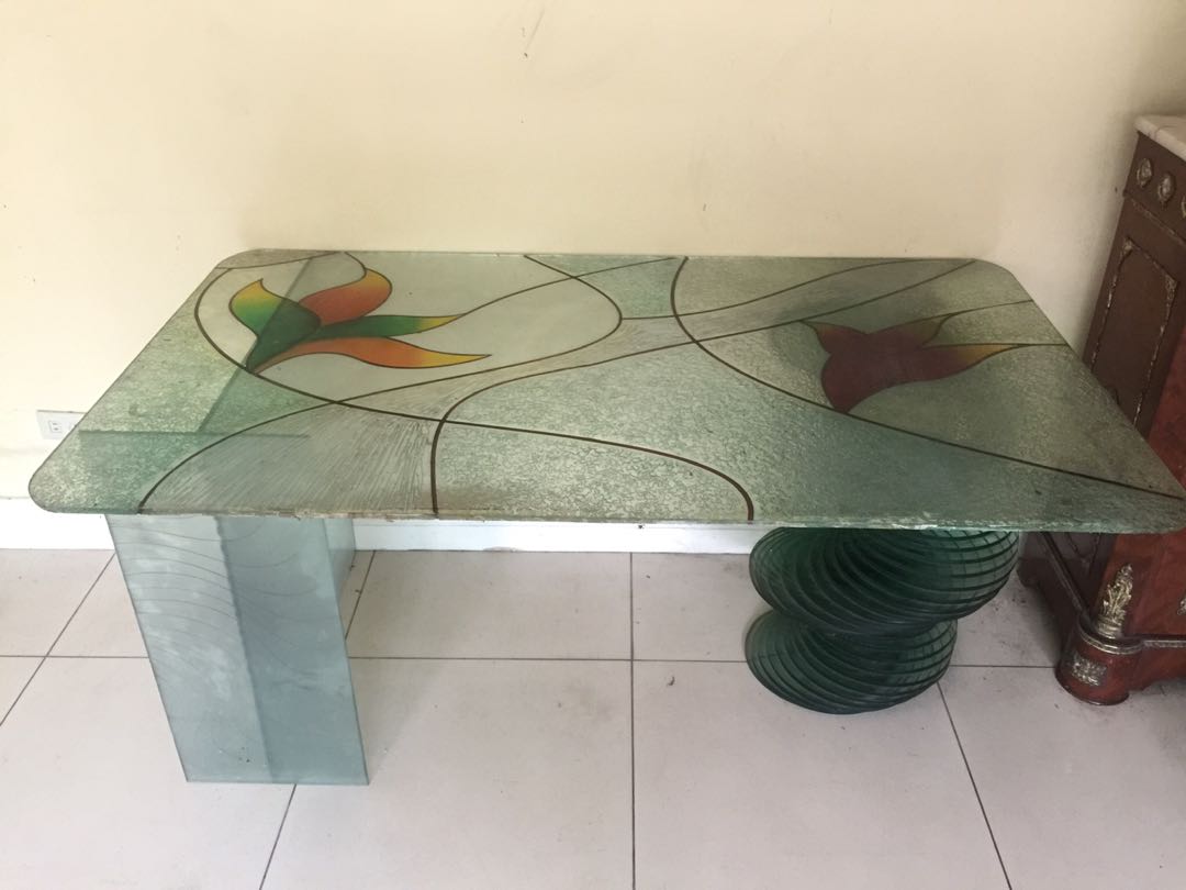 Glass Table, Furniture & Home Living, Furniture, Tables & Sets on Carousell
