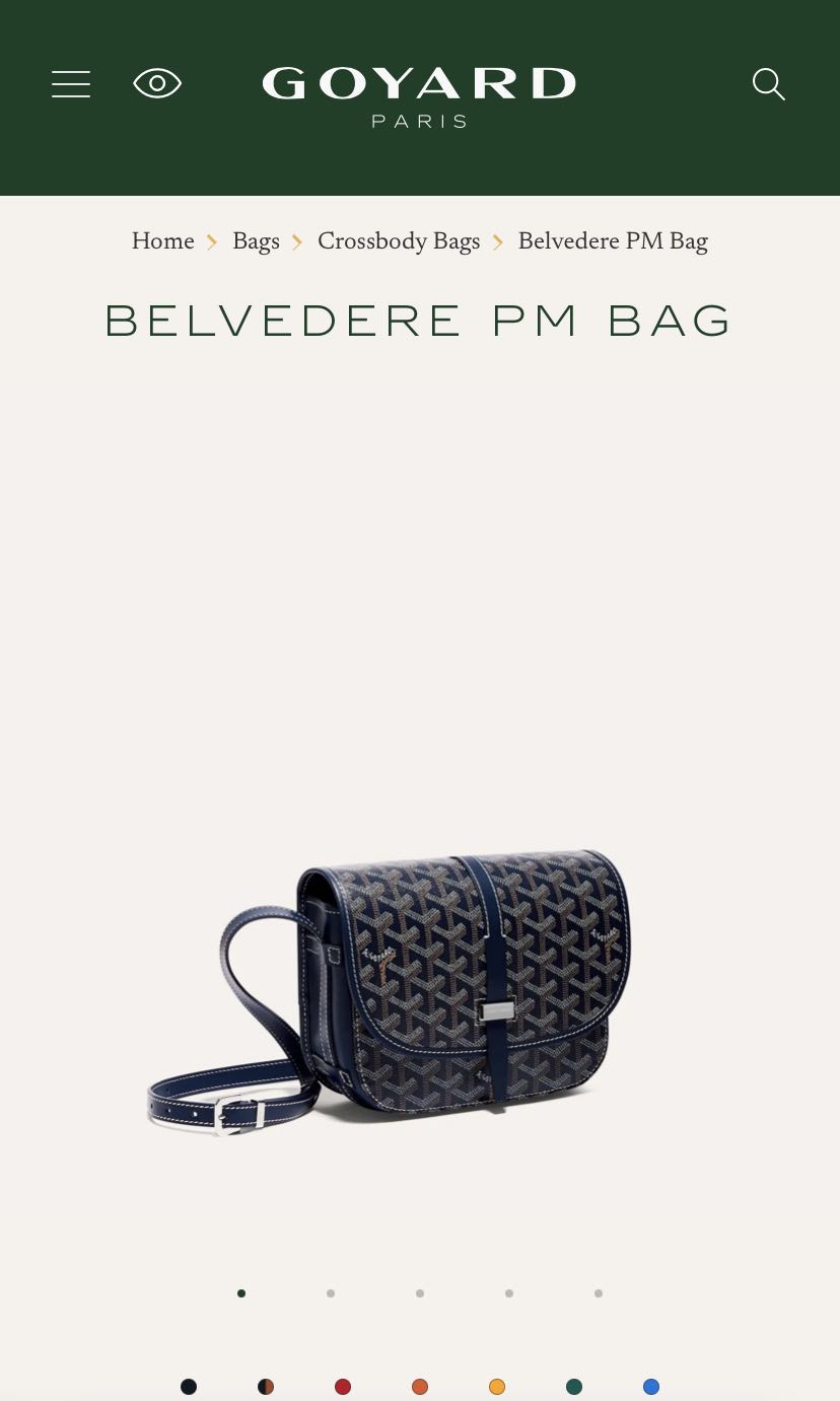 Goyard Belvedere MM Bag 灰色, 名牌, 手袋及銀包- Carousell