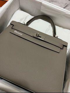 INSTOCK] Hermes Kelly 28 Sellier Vert Bosphore in Epsom, GHW Stamp D,  Luxury, Bags & Wallets on Carousell