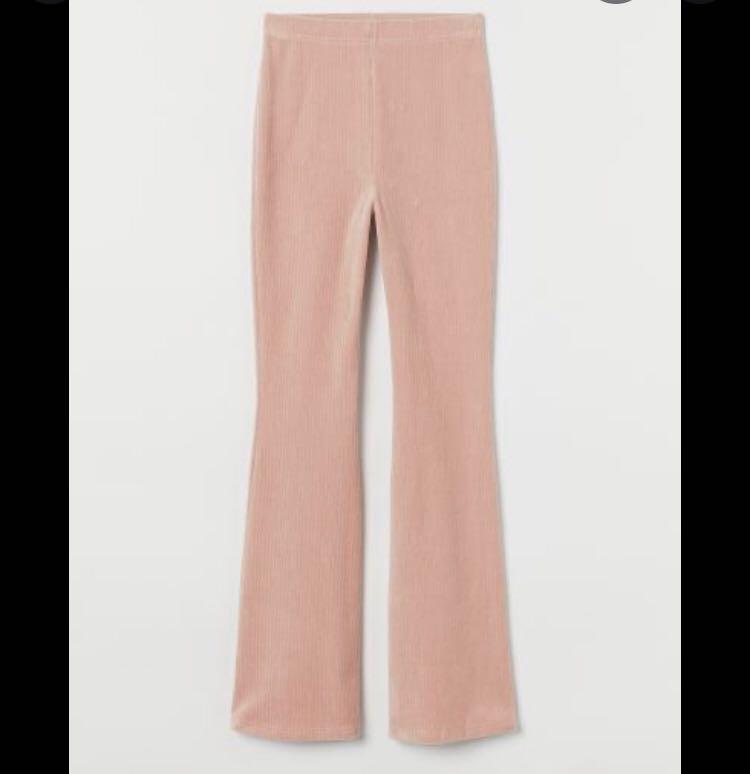 h\u0026m flared velour leggings, Women's
