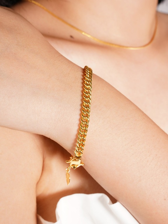 Installment Gold Fish Bone Bracelet