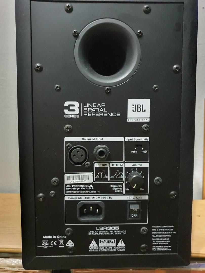 JBL LSR305 5" studio monitor speakers x 1 pair. (Dj, pioneer, rokit, jbl, yamaha), Audio