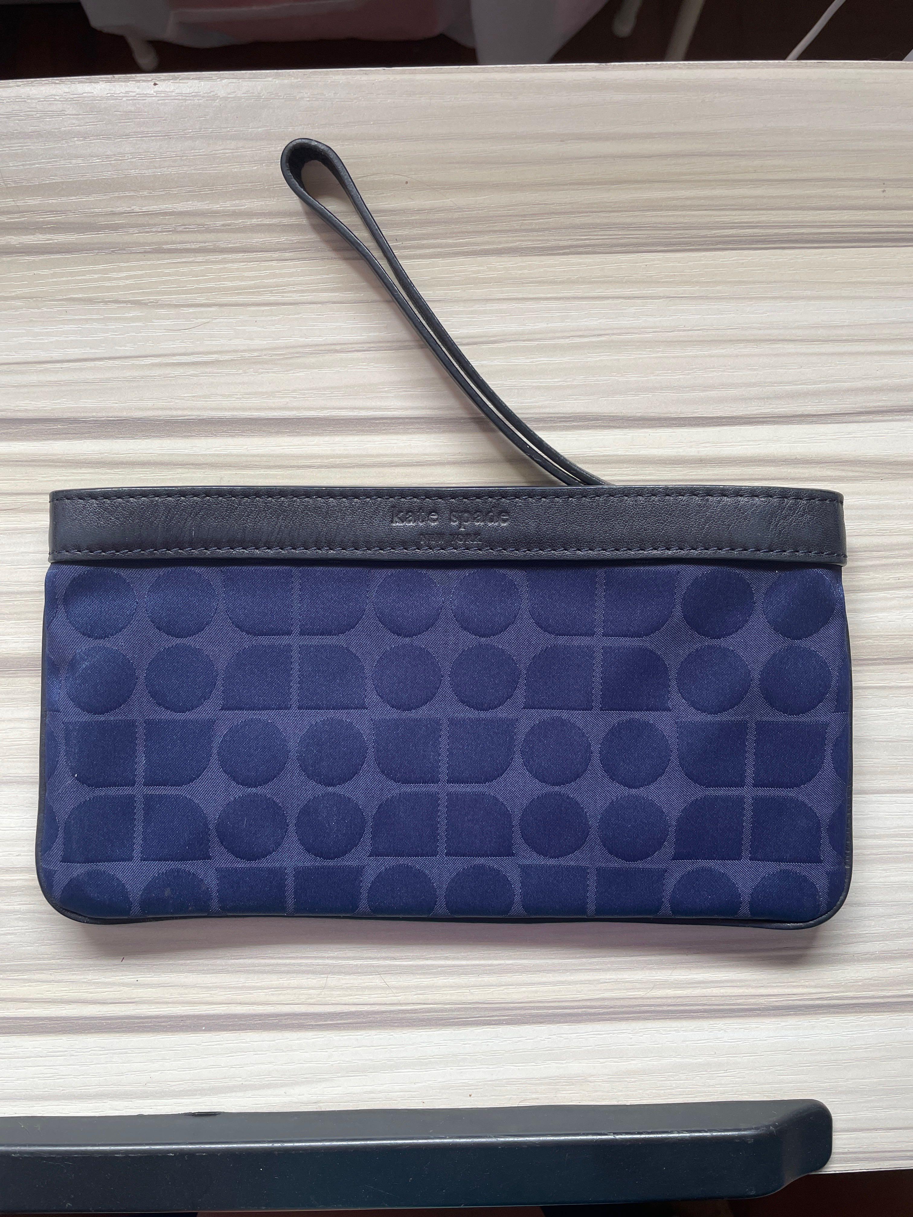 kate spade navy blue wristlet