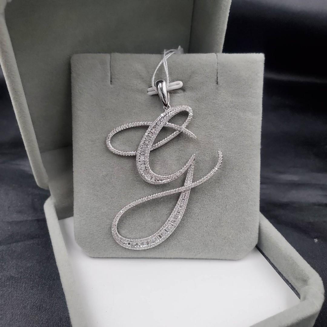 Letter G diamond pendant