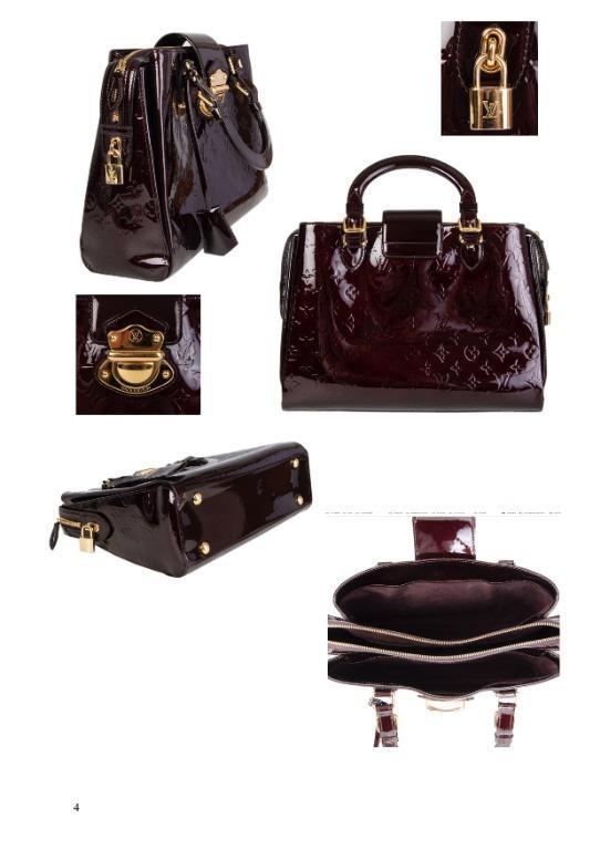 Louis Vuitton Melrose Avenue Bag Amarante Monogram Vernis Eggplant Patent  Leather