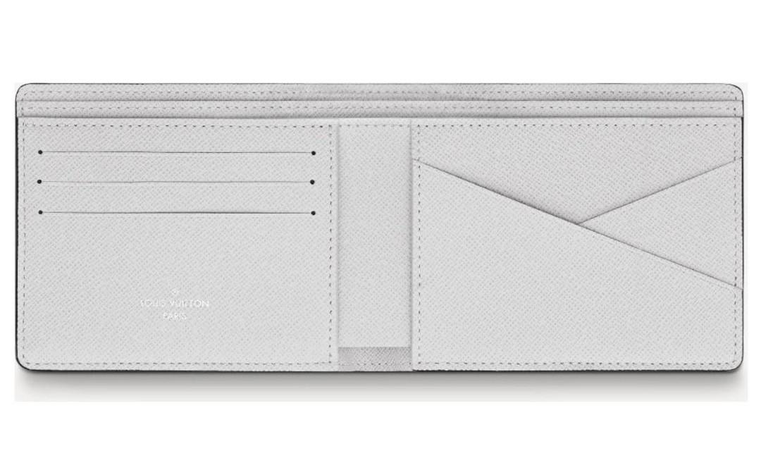 Louis Vuitton LV Multiple wallet Antartica White Leather ref