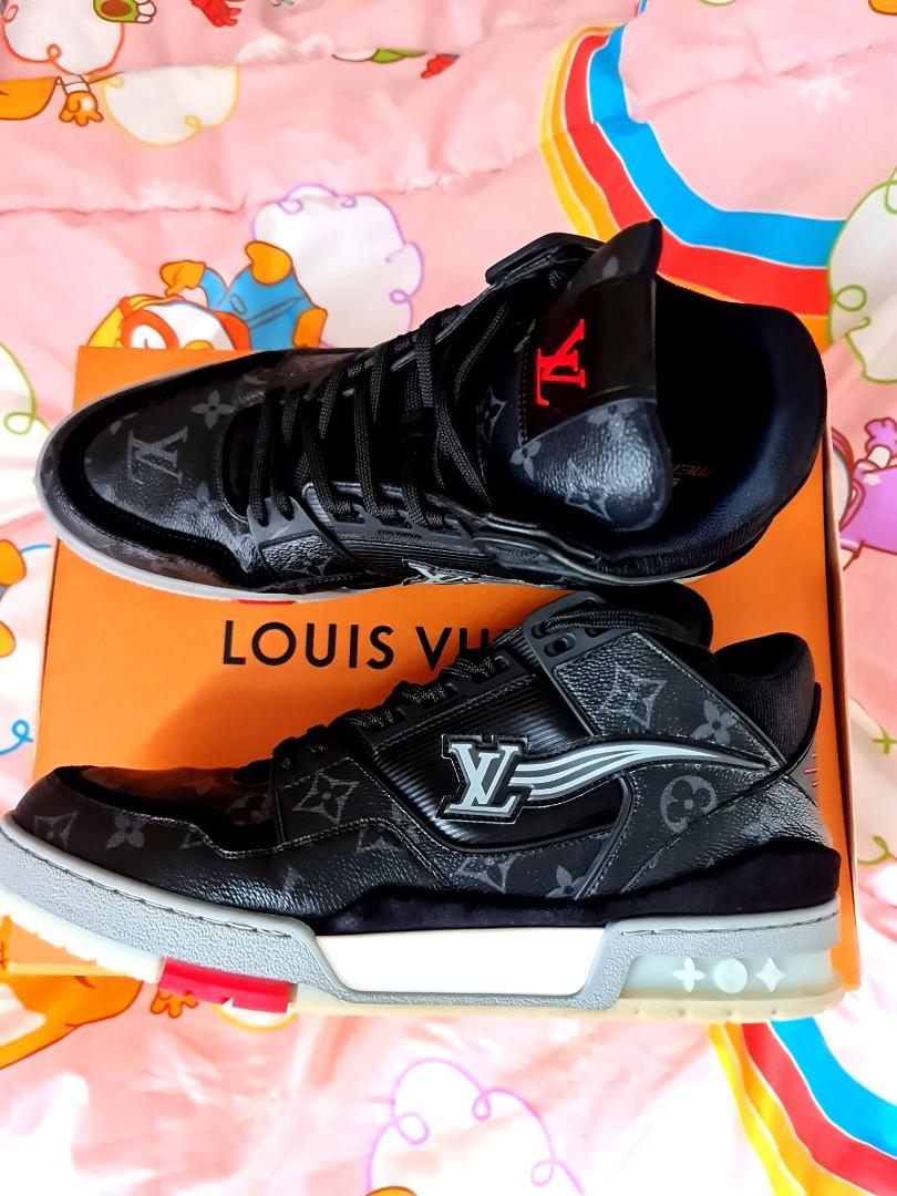 Louis Vuitton LV Trainer Monogram Eclipse Sneakers - Black Sneakers, Shoes  - LOU637599