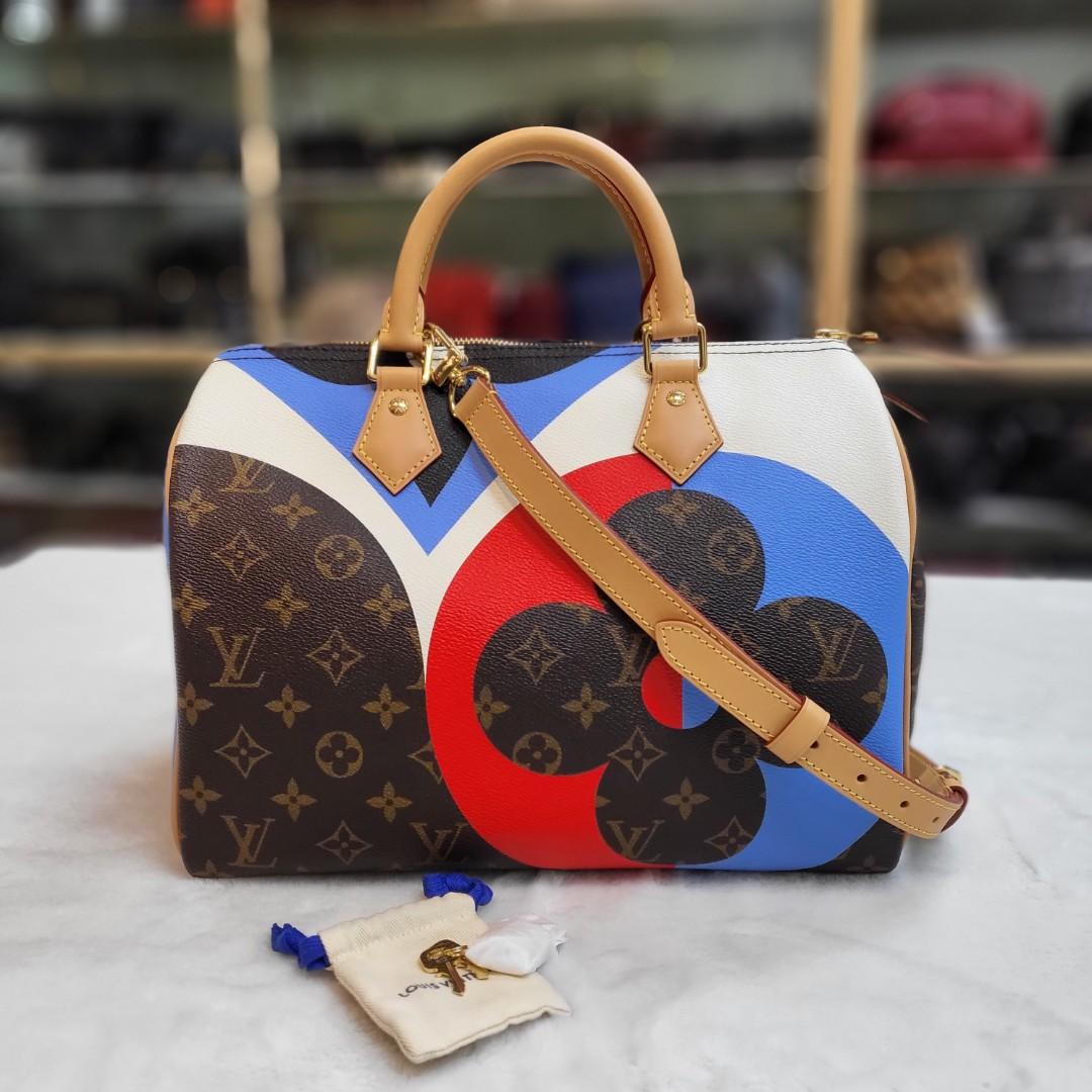 LV Speedy 35 with padlock, Luxury, Bags & Wallets on Carousell