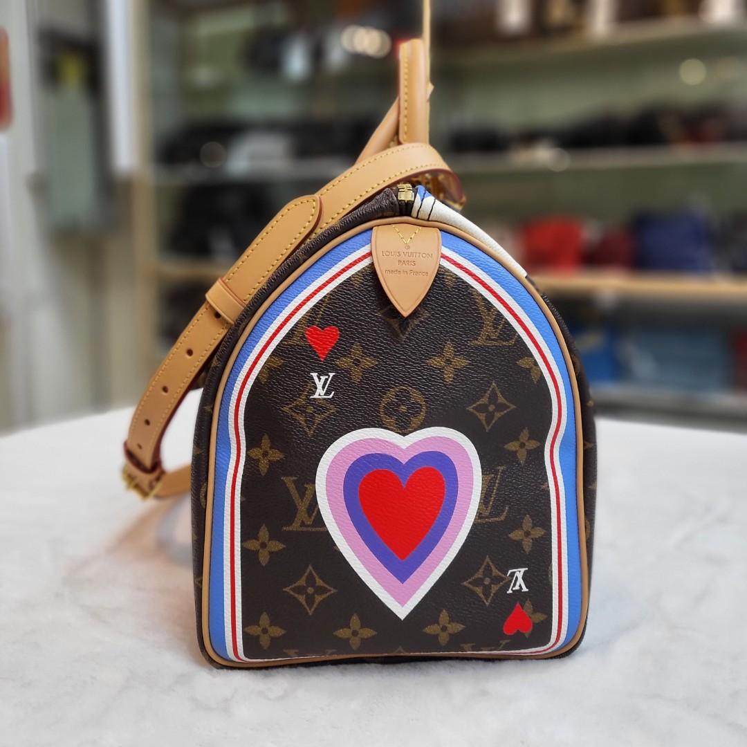 NEW Louis Vuitton Game On Speedy 30 Bandouliere Monogram Hearts