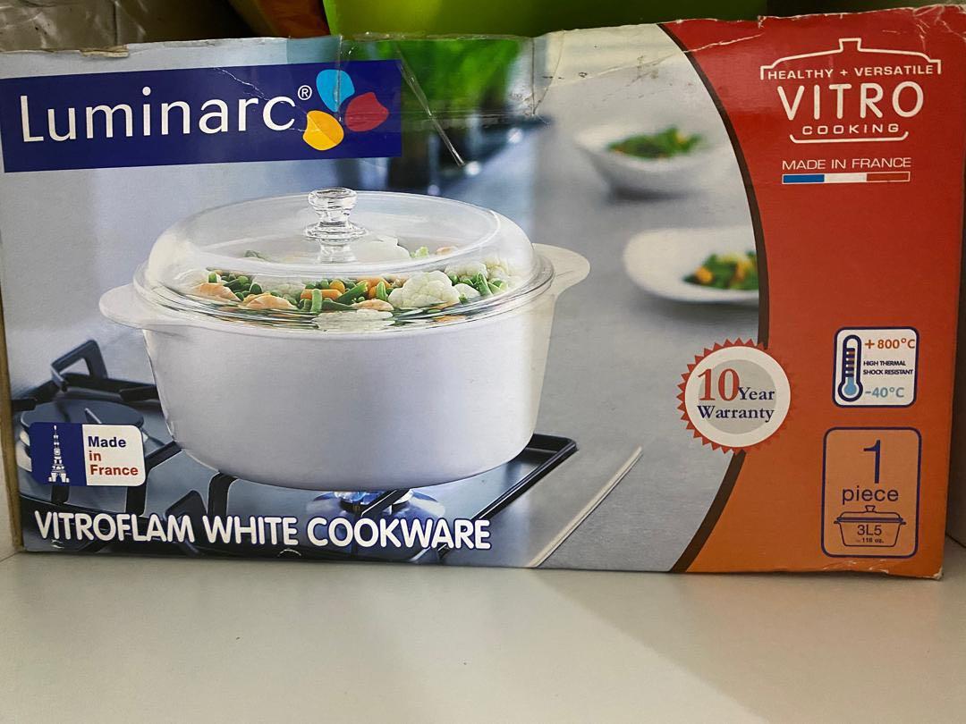 Luminarc VitroFlam Heat-resistant Glass Cooking Pot (3L