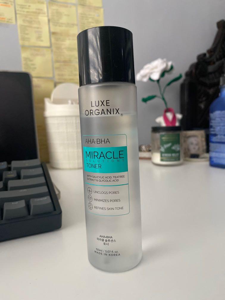 Luxe Organix AHA BHA Miracle Solutions Toner 150ml, Beauty & Personal ...