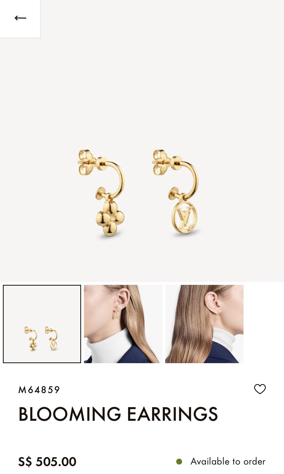 Louis Vuitton Lv Blooming Earrings M64859