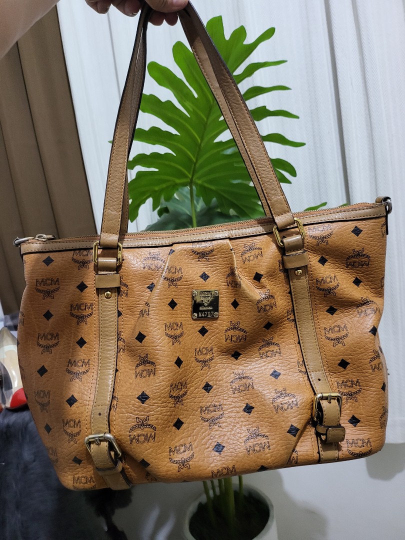 Mcm tote bag, Luxury, Bags & Wallets on Carousell